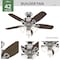 Hunter Hunter Builder 42 in. Brushed Nickel LED Indoor Ceiling Fan 52106 - alternate 5